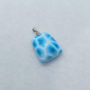 🩵 S925 HQ Columbian "Turtle Shell" Larimar Pendant